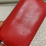 Gucci Vibrant Coral Leather Zippy Wallet Photo 6