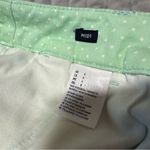 American Eagle Shorts Womens 4 Mint Green White Polka Dots Midi Cotton Chino Photo 1