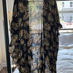 Forever 21 Black Boho Kimono Cardigan Cover Up Photo 0