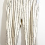 Free People NWT  Railroad Stripe Utility Pants Cuffed Hems Size 30 Photo 0