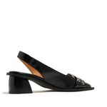 Ganni NWOT  30mm buckled studded black slingback pumps Photo 7