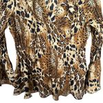 Allison Taylor Y2K 2000's Set of 2 Going Out Ruffle Tops Leopard Print Brown XL Photo 6