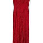Gunne Sax Jessica McClintock Vintage Red Lace Sleeveless Formal Long Dress 7/8 Photo 1