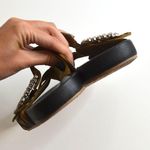 Mystique Boutique Mystique Crystal Jeweled Slide Sandals Cheetah Print Tan Black Women's 7 Photo 4