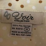 Voir Collection Cream Polka Dot Long Sleeve Button Down Shirt Blosue Top Size M Size M Photo 2