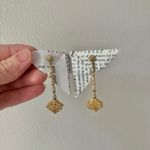 Gold Filigree Drop Earrings “Alexandria” Elegant Revival Gothic Edwardian Jewelry Photo 1