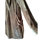 Yoins  forest green Velvet tunic/mini shirt dress lagenlook unique city chic 4 Photo 2