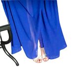 Say Yes to The Prom Dress Womens Size 3 Blue Beaded Halter Neck Sheer Satin Zip Photo 8