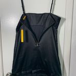 Alice + Olivia NWT black, cute detail hem mini spaghetti strap dress. M Photo 0