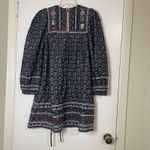 NEW SEA NY Perry Border Puff Sleeve Tunic Embroidered quilted floral Dress XS Blue Photo 10