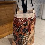 Bohemian witchy cottage core Canvas lightweight reusable grocery tote Retro bag Photo 3