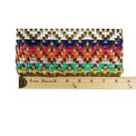 Maria Victoria Sweet Carlota Wristlet Diamond Pattern Gold Colorful Artsy Boho Photo 6