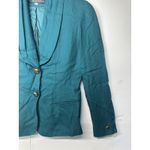 Vintage E.R. GERARD for RENLYN Teal Blazer Jacket Women’s Size 10 Gold Button Blue Photo 6