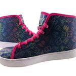 Heelys Unisex High Top Trainers Blue Denim Hot Pink Rainbow Womens 8 Photo 8