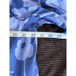 Charter Club  Blue Floral 3/4 Sleeve Button Up Blouse Size 18W Scoop/Tie‎ Neck Photo 6