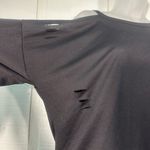 L & B Black Long Sleeve Cold Shoulder Top Size Small EUC Photo 2