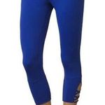 prAna Blue Deco Crop Leggings Photo 3
