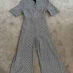 LK Bennett L.K.Bennet London Lorenna Silk Black / White Printed Jumpsuit Size 12 Photo 3