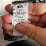 Mango MNG Washed Black Moto Skinny Textured Denim Jeans Photo 9