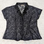 Victoria's Secret 90s Vintage  Gold Label Lace and Satin Top Black Large Photo 9