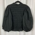 Love The Label Anthropologie Black Smocked Puff Sleeve Blouse Sz.S NWT Photo 12