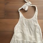 American Eagle  White Eyelet Lace Ruffle Halter Top Dress Cottagecore Fairy Photo 2