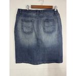 st. john's bay Y2K St. John’s Bay Stretch Denim Slit Skirt Women Size 16 5-Pocket‎ Classic Blue Photo 3