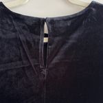 Mango  Ruched Long Sleeve Velvet Dress, Black, Size 22 Photo 13