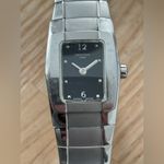 Certina Rare Luxury Designer Ladies Watch Black Dial Stainless Bracelet Hands Silver Photo 2