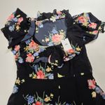 LPA  Button Up Midi Dress in Midnight Roses XL Photo 4