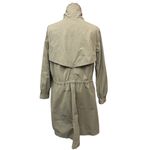 Lou & grey  Khaki Utility Drawstring Waist Roomy Trench Coat Jacket Women's M Photo 4