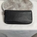 Jessica Simpson  Black Quilted Zip Around Wallet Gold Logo Leopard Lining Women Photo 2