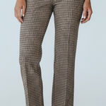Trina Turk  Tailored Trousers Houndstooth Check Plaid Size 6 Dress Pants Photo 0
