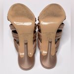 Pedro Garcia Women's Satin Dusty Rose Pink Multi Band Mules Sandals Size 37 Tan Photo 7