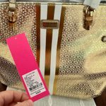 Lilly Pulitzer Mizner Tote Gold Metallic NEW Photo 3