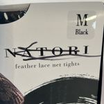 Natori Feather Lace Net Tights Black Size Medium Sheer Mesh Patterned Photo 3