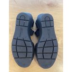 Bussola Black‎ Leather Criss Cross Elastic Strap Wedge Sandals Black Size 7 Photo 5