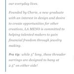 NWT LA Meno Rose Gold Threader Earrings Pink Photo 6