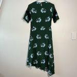 Maje  Rowers Imprime Green Floral‎ Midi Asymmetrical Hem Lace Neck Dress Size 1 Photo 9