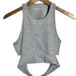 Outdoor Voices  Slash Back Cropped Workout Tank Women S Gray Yoga Pilates Active Photo 0