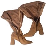 Nordstrom Rack Women's Tan Suede Block Heel Knee High Boots Size 10M Photo 3