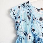 Free People  One Blue Floral Gauze Naya Top Photo 4