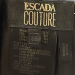 Escada Couture Black Corset Blazer Jacket Size 36 – Gold Button Sculpted Waist Photo 3