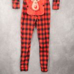 Chicme Red Buffalo Checker Reindeer Merry Christmas Adult Jumpsuit Pajamas Small Photo 7