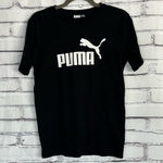 Puma Classic Logo T-Shirt Women’s XS Black White Cotton Crew Neck Athletic Tee Photo 0