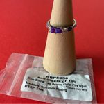 Bomb Party RBP5950 “Reminders of You” LG Fire Opal on Rhodium Size 8 Ring NWT Photo 3