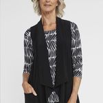 Sympli Women’s Vest Black Sleeveless Long Tunic Stretch Polyester Key Vest Size4 Size 4 Photo 8