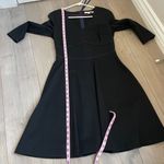 Boden black mini dress v neck office career workwear Size 8 Photo 5