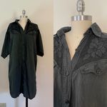 Vintage Black Western Style Shirtdress Size M Photo 1