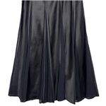Tadashi Shoji Vtg Tadashi Satin Sheer Maxi Skirt Size 10 Formal Flare Bottom Goth Vamp Witchy Photo 3
